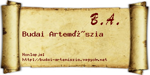 Budai Artemíszia névjegykártya